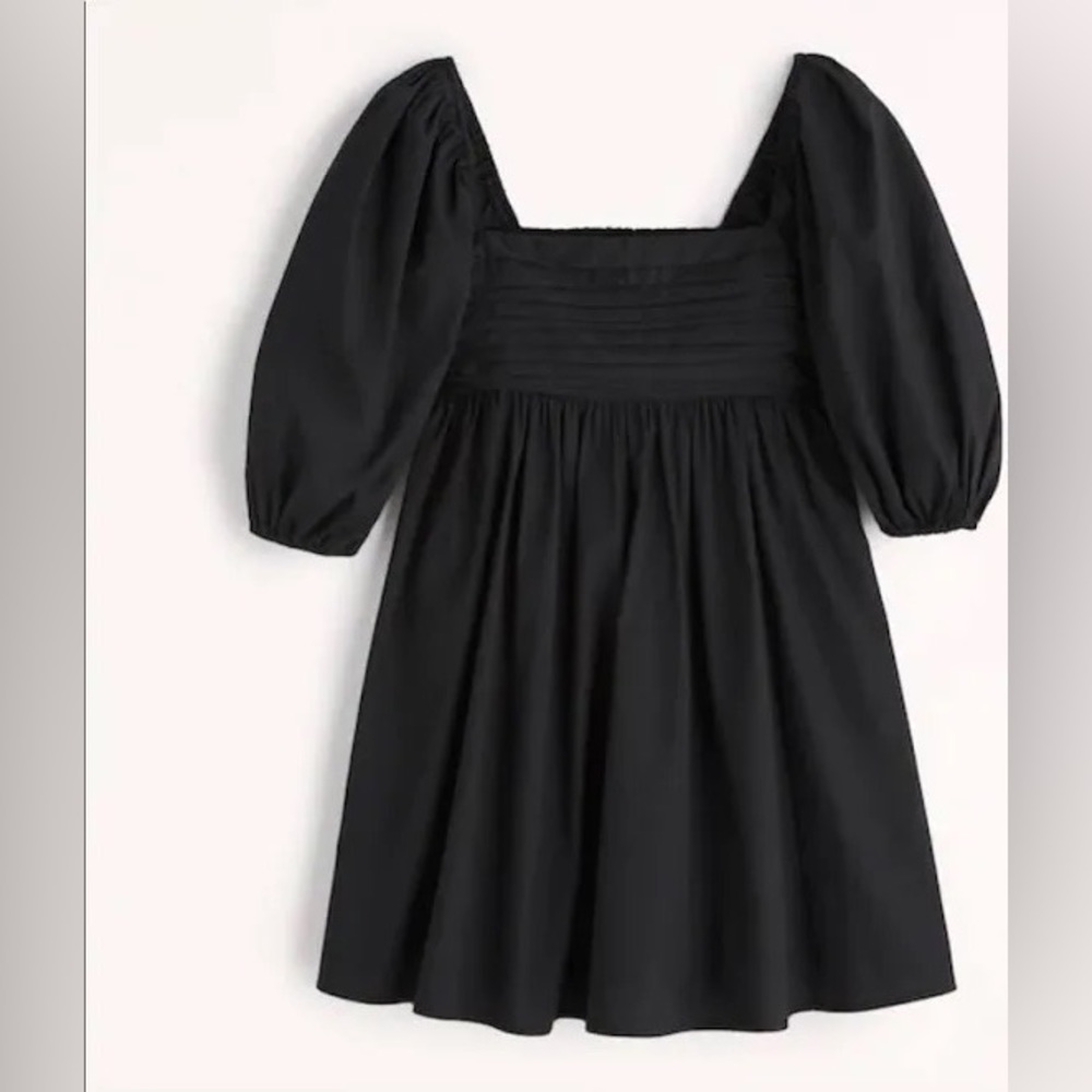 Abercrombie & Fitch Women’s
Ruched Bodice Puff Sleeve Mini Dress, BLACK